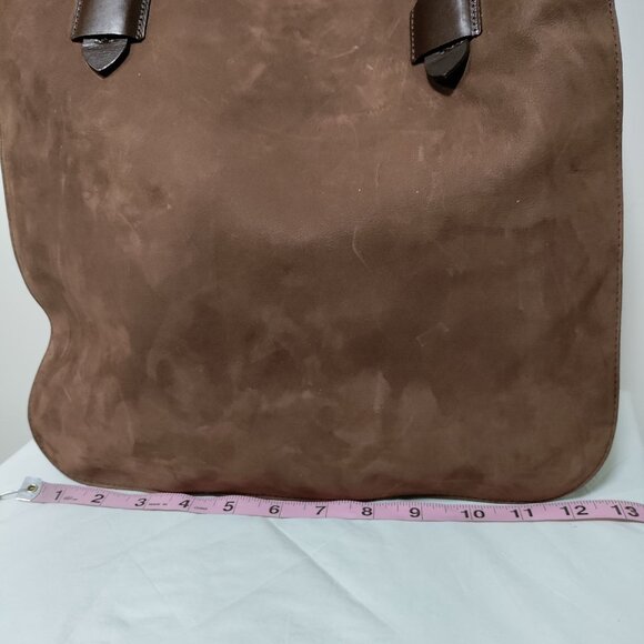Castor & Pollux Handcrafted Brown Leather Tote Bag With Sturdy Handles - Picture 10 of 13